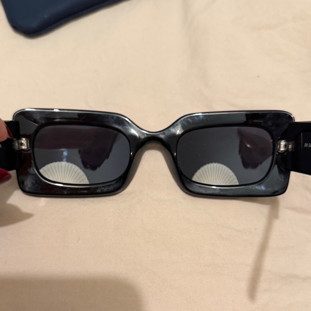 Lespecs Oh Damn Rectangular Black Sunglasses - image 3